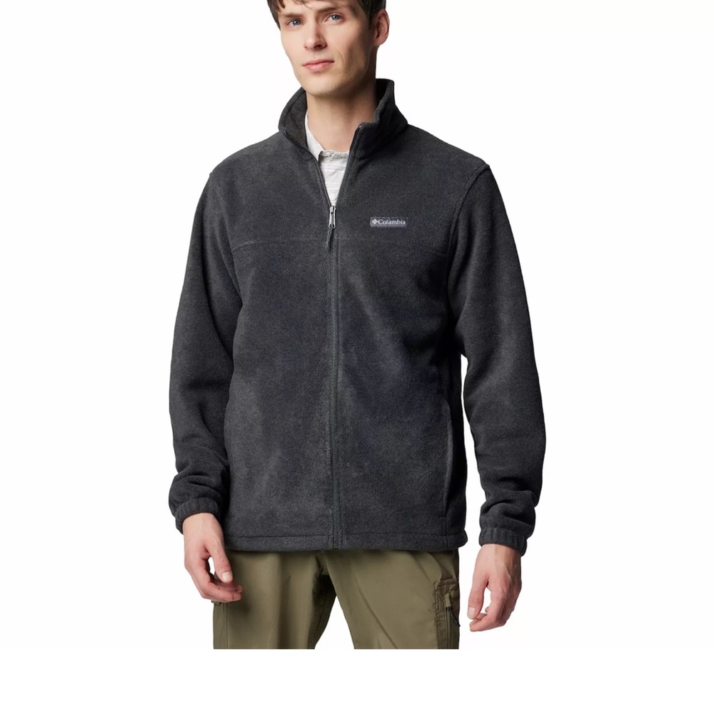 Columbia Men's Charcoal Fleece Jacket Gray size medium
